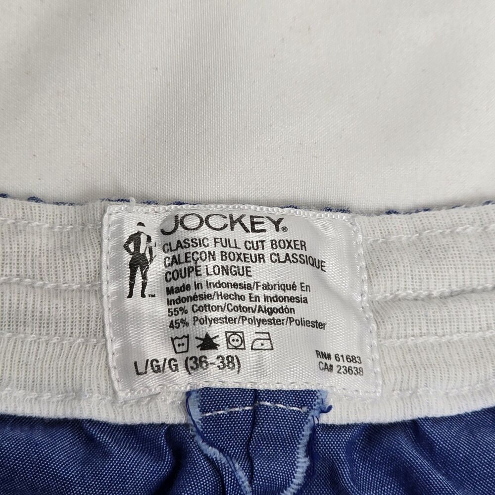 Jockey 4 Classic Full Cut Boxer Patterned Cotton Blend Woven Boxers Large 36-38 - Picture 13 of 14